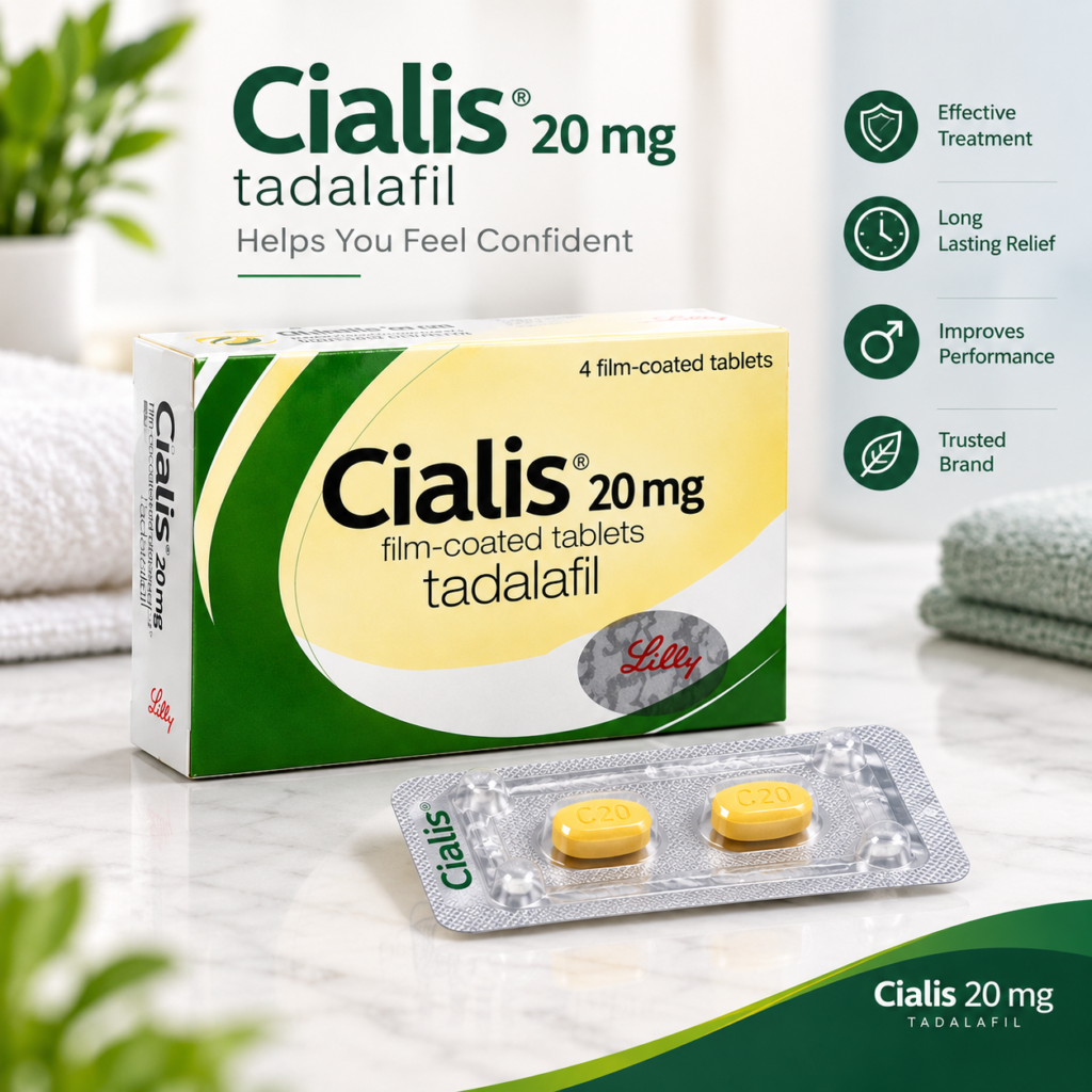 Cialis 20mg Tablets Tadalafil for Erectile Dysfunction in Pakistan